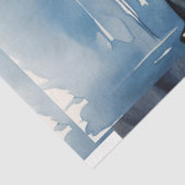 Blue Beauty 1920er Moulin Rouge Raven Hair Lady Seidenpapier (Ausschnitt)