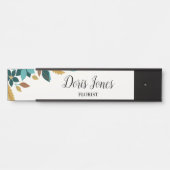 Blue beauty flower fall leaves türschild (Vorderseite )