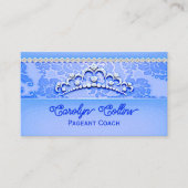 Blue Beauty Pageant Coach Business Card Visitenkarte (Vorderseite)
