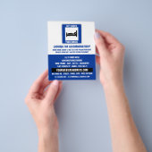 Blue Bed Logo, Jugendherbergswerbung Flyer (Gruppe)
