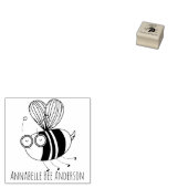 Blue Bee Wood Art Briefmarke Gummistempel (Stempel)