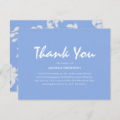 Blue Beerdigung Vielen Dank Hinweis Dankeskarte (Vorne/Hinten)