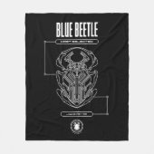 Blue Beetle Scarab Tech Graphic Fleecedecke (Vorderseite)