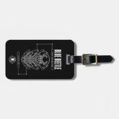 Blue Beetle Scarab Tech Graphic Gepäckanhänger (Vorderseite horizontal)