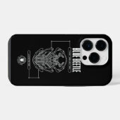 Blue Beetle Scarab Tech Graphic iPhone Hülle (Rückseite (Horizontal))