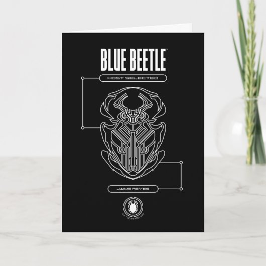 Blue Beetle Scarab Tech Graphic Karte (Vorderseite)