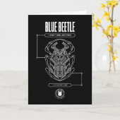 Blue Beetle Scarab Tech Graphic Karte (Gelbe Blume)