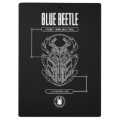 Blue Beetle Scarab Tech Graphic Klemmbrett (Rückseite)