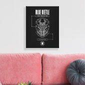 Blue Beetle Scarab Tech Graphic Leinwanddruck (Insitu (Wohnzimmer))
