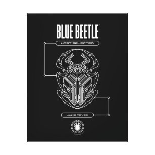 Blue Beetle Scarab Tech Graphic Leinwanddruck