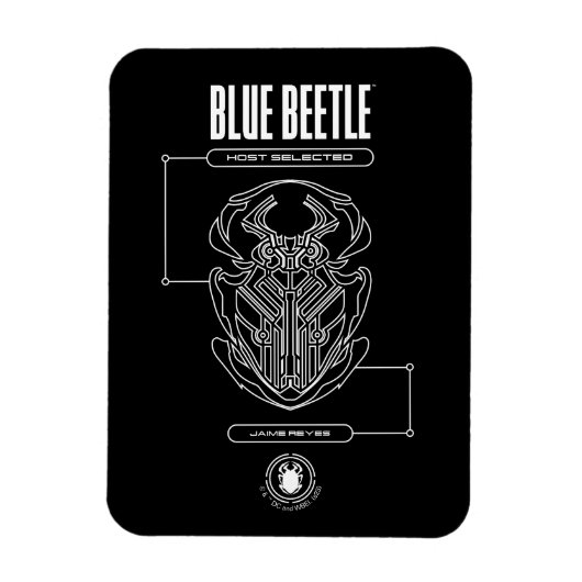Blue Beetle Scarab Tech Graphic Magnet (Vertikal)