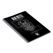 Blue Beetle Scarab Tech Graphic Notizblock (Rechte Seite)