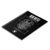 Blue Beetle Scarab Tech Graphic Notizblock (Linke Seite)