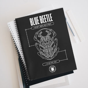 Blue Beetle Scarab Tech Graphic Notizblock