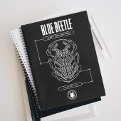Blue Beetle Scarab Tech Graphic Notizblock