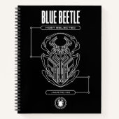 Blue Beetle Scarab Tech Graphic Notizblock (Vorderseite)