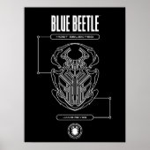 Blue Beetle Scarab Tech Graphic Poster (Vorne)