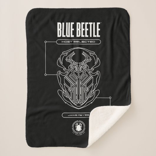 Blue Beetle Scarab Tech Graphic Sherpadecke (Vorderseite)