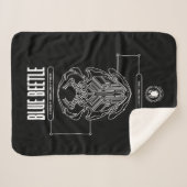 Blue Beetle Scarab Tech Graphic Sherpadecke (Vorderseite (Horizontal))