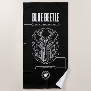 Blue Beetle Scarab Tech Graphic Strandtuch