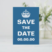 Blue Behalt Calm Save the Date (Stehend Vorderseite)