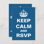 Blue Behalt Calm Wedding RSVP (Vorne/Hinten)
