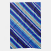 Blue Beige and Lavender Stripes Geschirrtuch (Vertikal)