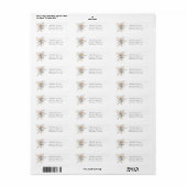 Blue & Beige Boho Floral Return Address Label 2 (Vorne)