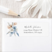 Blue & Beige Boho Floral Return Address Label 4 (Insitu)