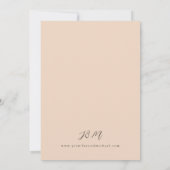 Blue & Beige Boho Floral Wedding V2 Einladung (Rückseite)