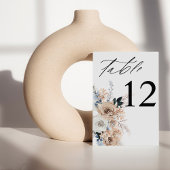 Blue & Beige Boho Tischnummer