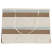 Blue Beige Brown Soft Polka Dots Retro Hintergrund Große Geschenktüte (Vorderseite)