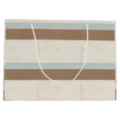 Blue Beige Brown Soft Polka Dots Retro Hintergrund Große Geschenktüte (Rückseite)