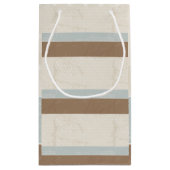 Blue Beige Brown Soft Polka Dots Retro Hintergrund Kleine Geschenktüte (Rückseite)