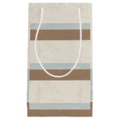 Blue Beige Brown Soft Polka Dots Retro Hintergrund Kleine Geschenktüte (Vorderseite)