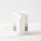 Blue Beige Brown Soft Polka Dots Retro Hintergrund Porzellantasse (Rückseite)