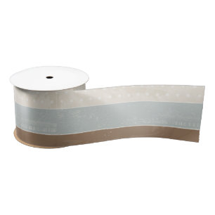 Blue Beige Brown Soft Polka Dots Retro Hintergrund Satinband