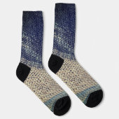 Blue Beige Calf Socken (Rechts)