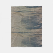 Blue Beige Fleece Blanket (Vorderseite)