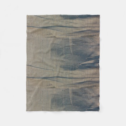 Blue Beige Fleece Blanket (Vorderseite)
