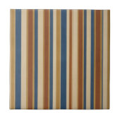 Blue beige gold and bronze stripes fliese (Vorderseite)