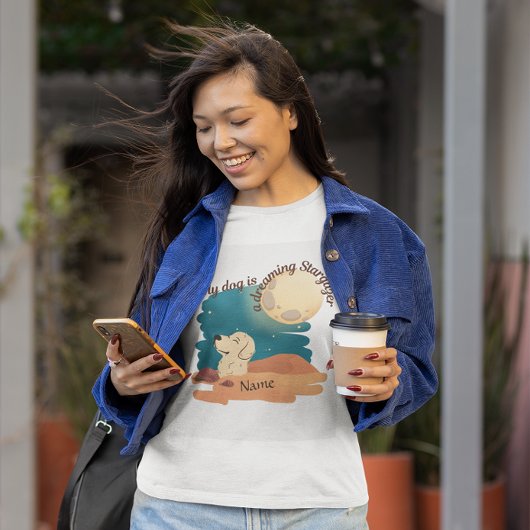 blue beige golden retriever yoga posing dog  T-Shirt