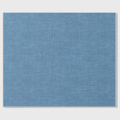 Blue Beige Linen Texture Geschenkpapier (Flach)
