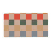 Blue Beige Orange Brown Checkered Gingham Pattern (Vorne)
