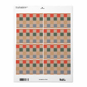Blue Beige Orange Brown Checkered Gingham Pattern (Vorne)