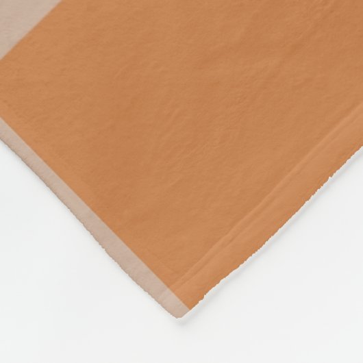 Blue Beige Orange Brown Checkered Gingham Pattern Fleecedecke (Ecke)