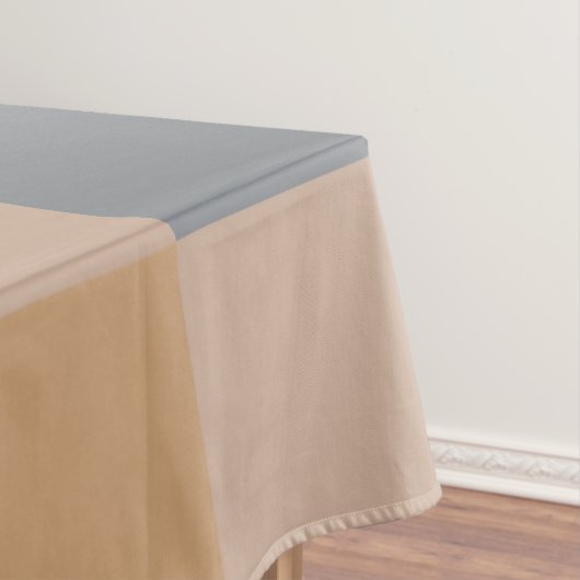 Blue Beige Orange Brown Checkered Gingham Pattern Tischdecke (Beispiel)