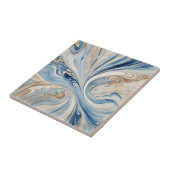 Blue Beige Waves 2 Keramiken Tile Fliese (Seite)