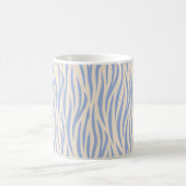 Blue & Beige Zebra Stripe Classic Tasse - Stilvoll (Mittel)