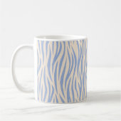 Blue & Beige Zebra Stripe Classic Tasse - Stilvoll (Links)